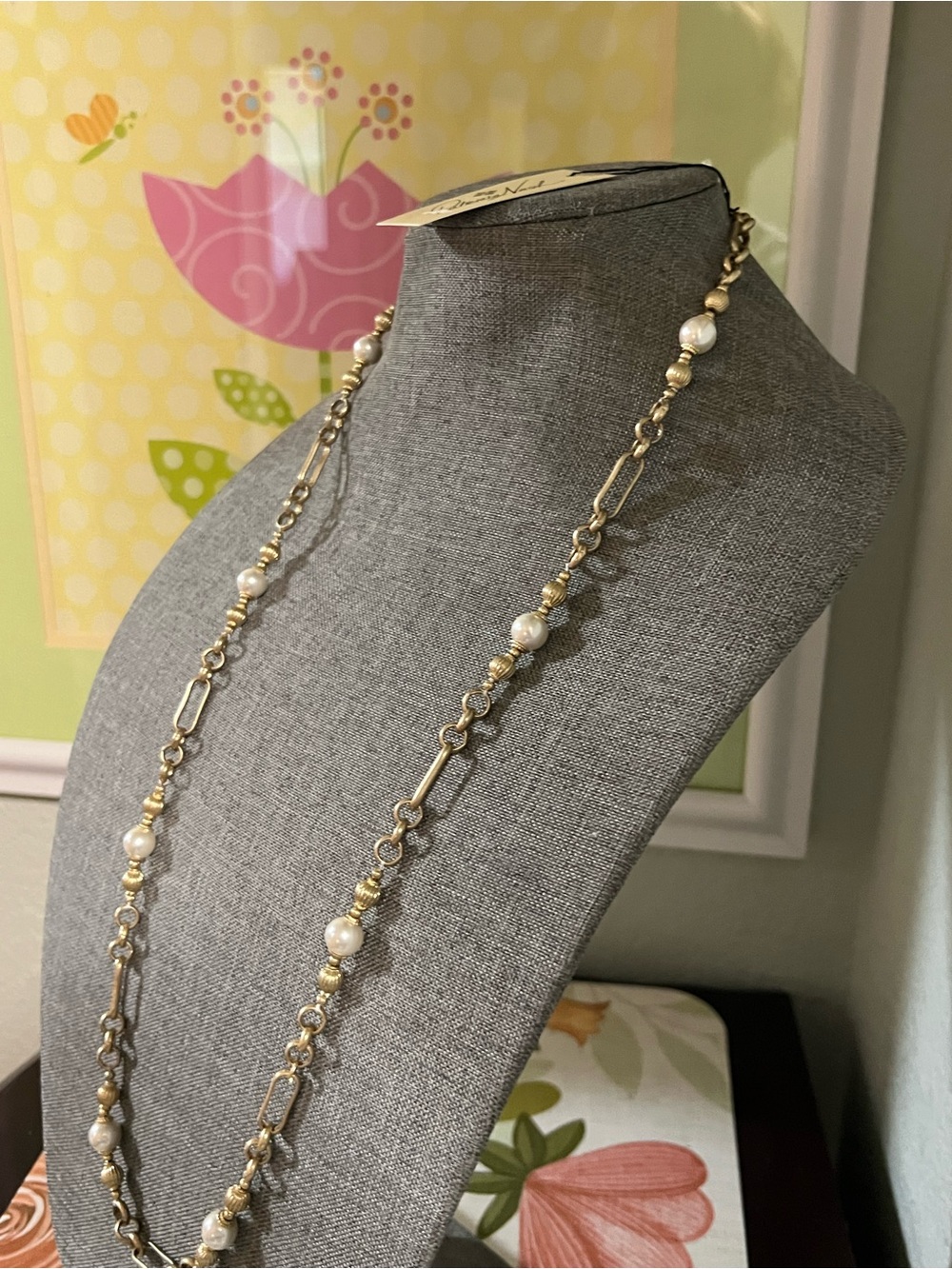 NWT Patricia Nash Gold Chain Necklace with Pearls #PNNK - Picture 7 of 9